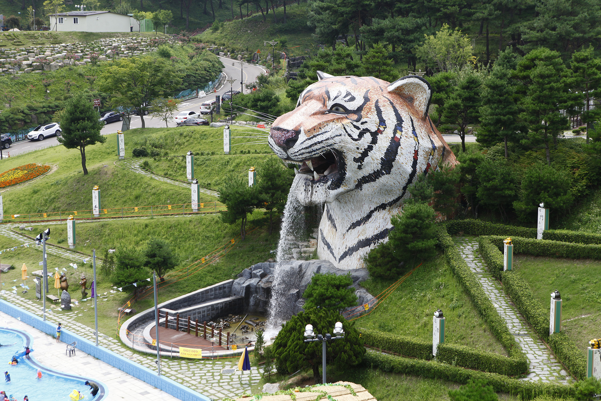 숲속수영장
